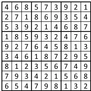 Completed grid for puzzle 174