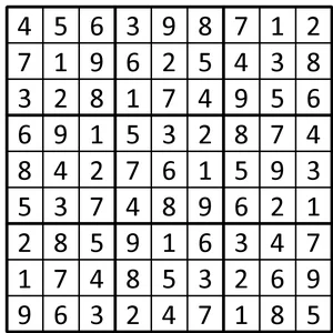 Completed grid for puzzle 181