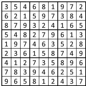 Completed grid for puzzle 183