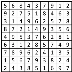 Completed grid for puzzle 186