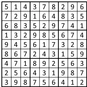 Completed grid for puzzle 190