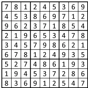 Completed grid for puzzle 192