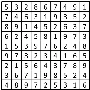 Completed grid for puzzle 195