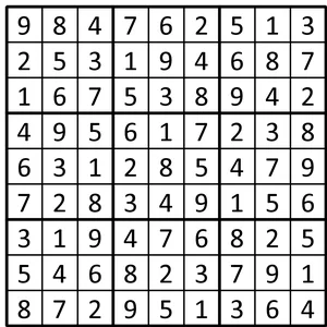 Completed grid for puzzle 196