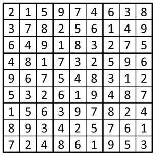 Completed grid for puzzle 199