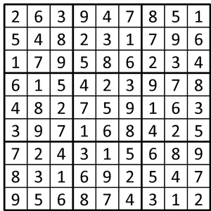 Completed grid for puzzle 2