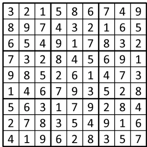 Completed grid for puzzle 201