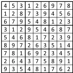 Completed grid for puzzle 203