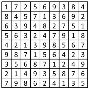 Completed grid for puzzle 209