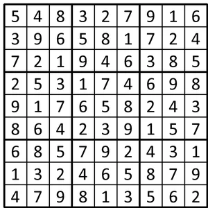 Completed grid for puzzle 21