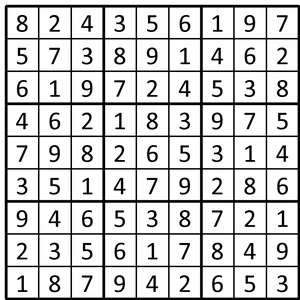 Completed grid for puzzle 213