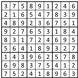 Completed grid for puzzle 215