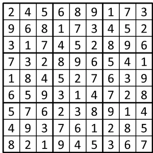 Completed grid for puzzle 218