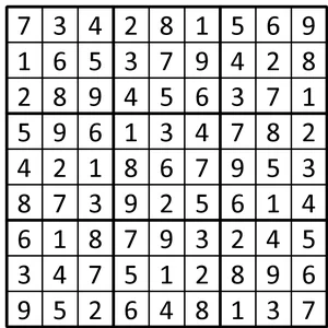 Completed grid for puzzle 219