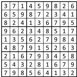 Completed grid for puzzle 220