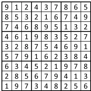 Completed grid for puzzle 222