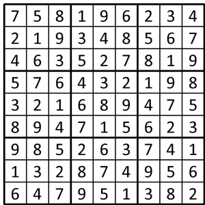 Completed grid for puzzle 224