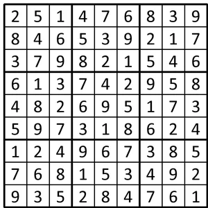 Completed grid for puzzle 225