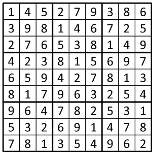 Completed grid for puzzle 23