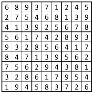 Completed grid for puzzle 231