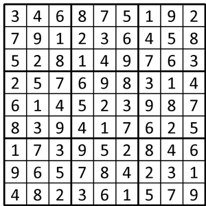 Completed grid for puzzle 233