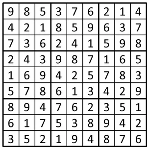 Completed grid for puzzle 236