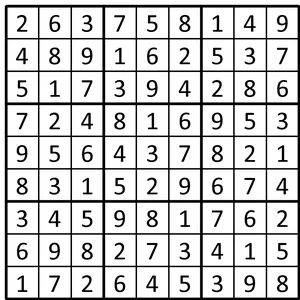 Completed grid for puzzle 26