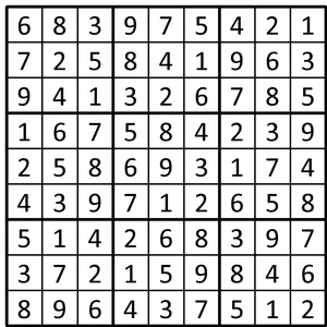 Completed grid for puzzle 27