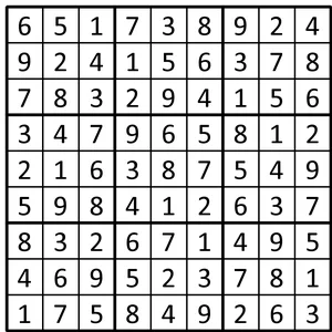 Completed grid for puzzle 28