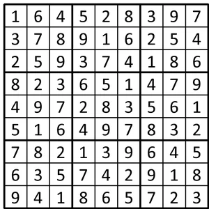 Completed grid for puzzle 31
