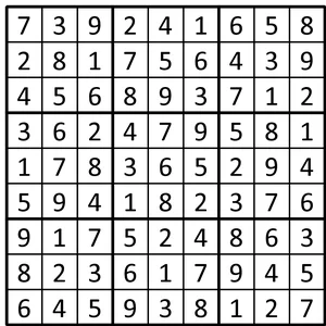 Completed grid for puzzle 34
