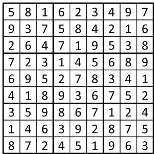 Completed grid for puzzle 36