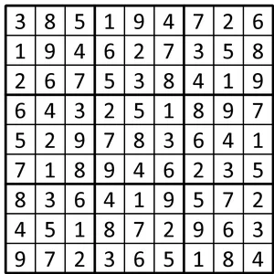 Completed grid for puzzle 4
