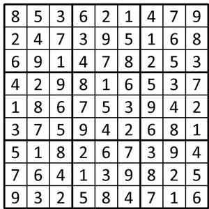 Completed grid for puzzle 40
