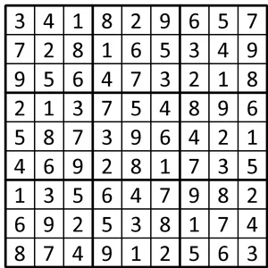 Completed grid for puzzle 42