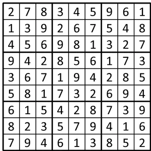 Completed grid for puzzle 46