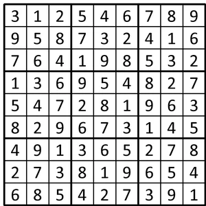Completed grid for puzzle 49