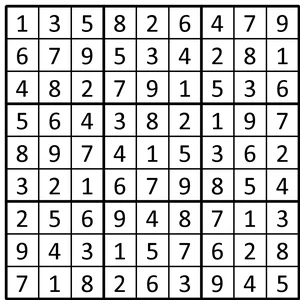 Completed grid for puzzle 5