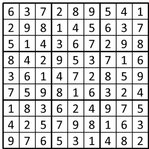 Completed grid for puzzle 51
