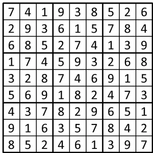 Completed grid for puzzle 53