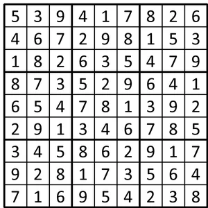 Completed grid for puzzle 55