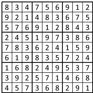 Completed grid for puzzle 57