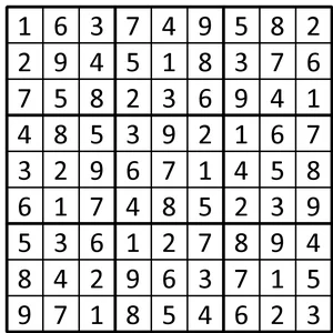Completed grid for puzzle 58