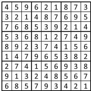 Completed grid for puzzle 59