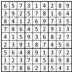 Completed grid for puzzle 6