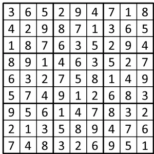 Completed grid for puzzle 67