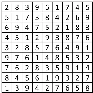 Completed grid for puzzle 71