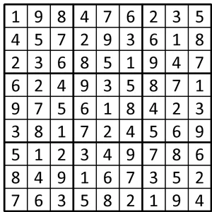Completed grid for puzzle 74