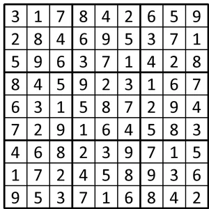 Completed grid for puzzle 75