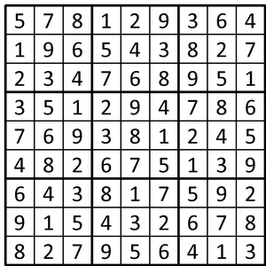 Completed grid for puzzle 76